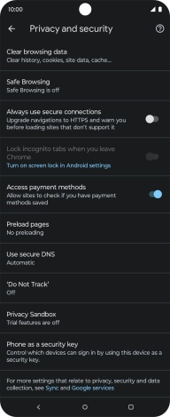 Press Clear browsing data.