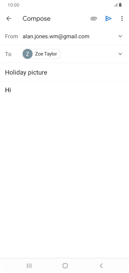 Press the send icon.