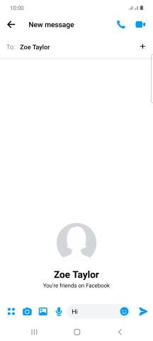 Write the required message and press the send icon.