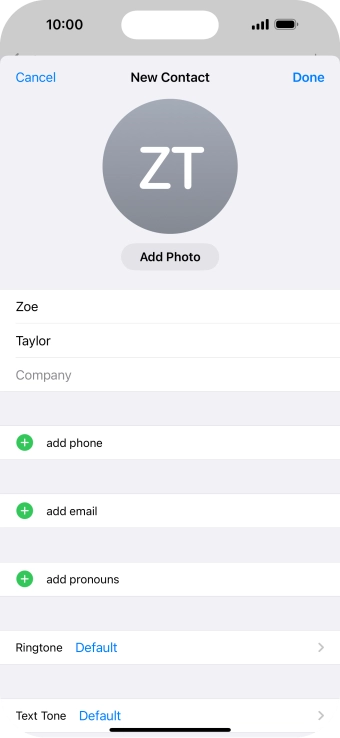 Press add phone.