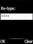 Key in the new PIN again and press the Navigation key.
