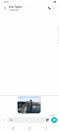 Press the send icon.