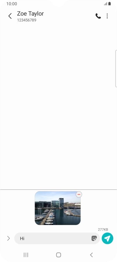 Press the send icon.