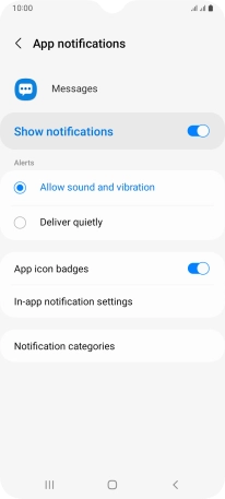 Press Notification categories.