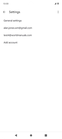 Press the required email account.