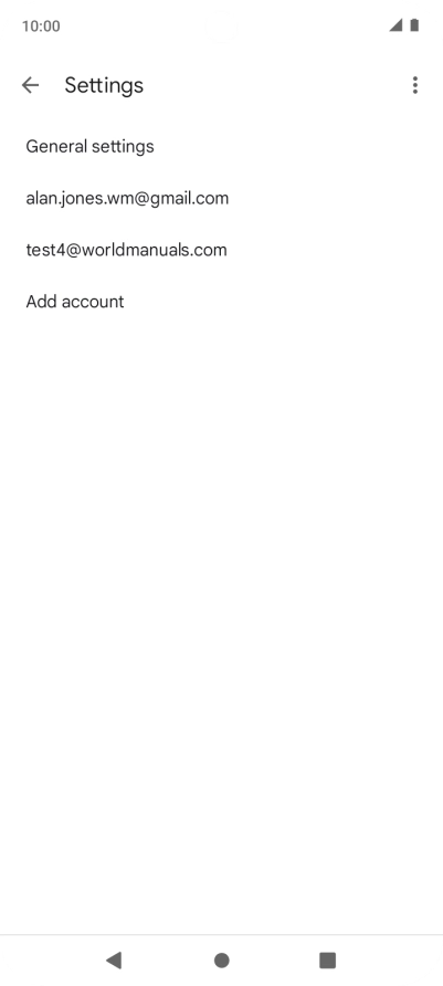 Press the required email account.
