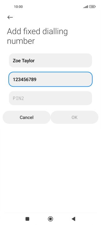Press PIN2.