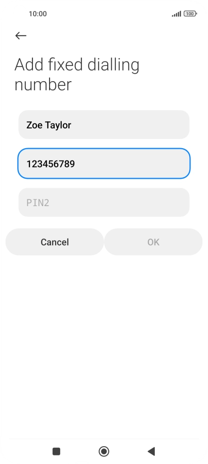 Press PIN2.