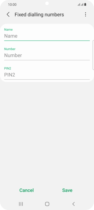 Press Name and key in the required name.