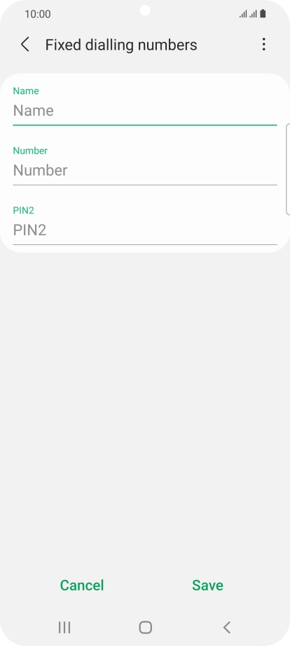 Press Name and key in the required name.