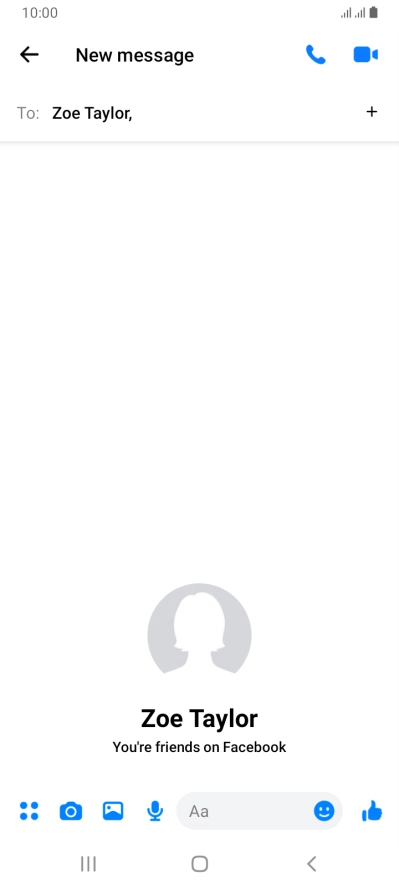 Press the text input field.
