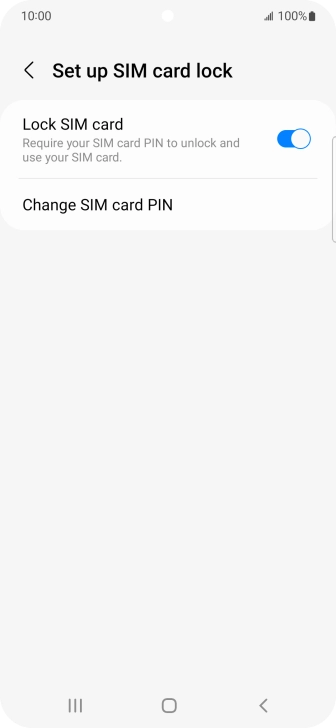 Press Change SIM card PIN.
