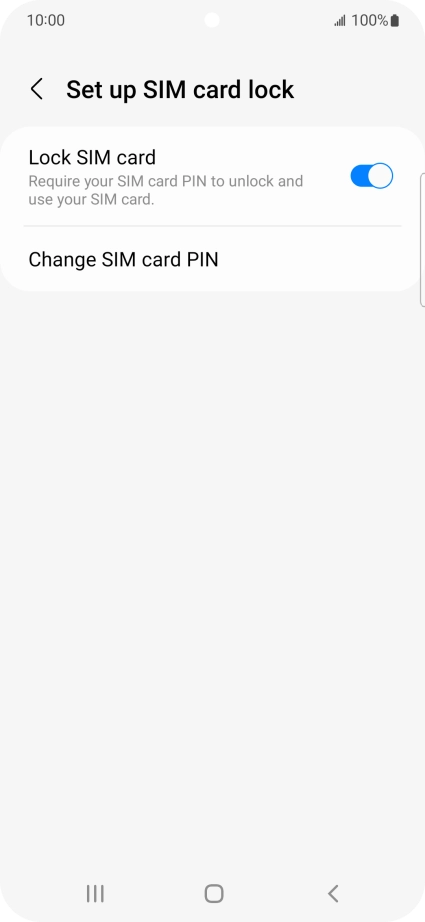 Press Change SIM card PIN.
