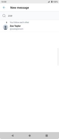 Key in the first letters of the recipient's name and press the required contact.
