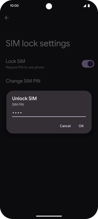 Key in your PIN and press OK.