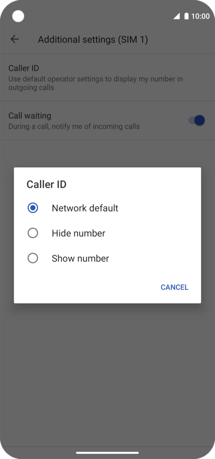 Press Show number to turn on caller identification.
