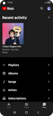 Press the required category and go to the required audio file.