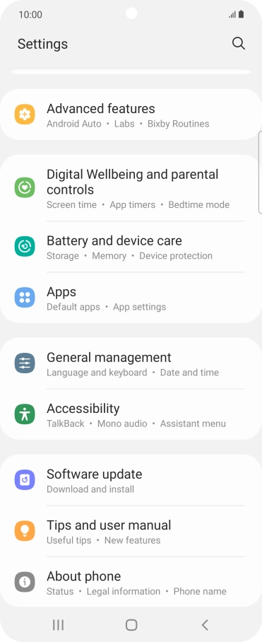 Press About phone.