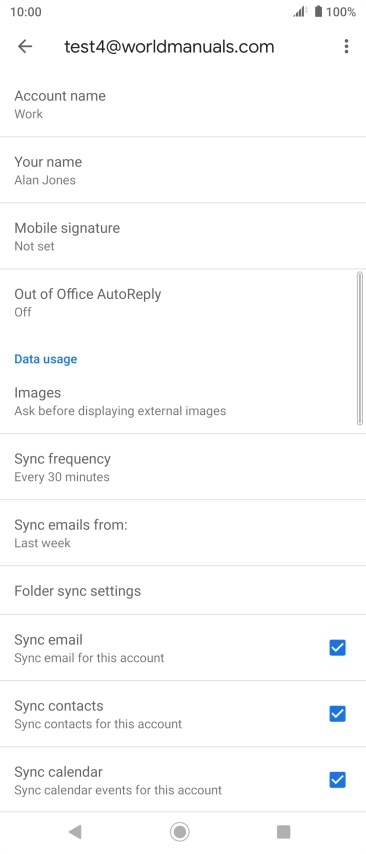 Press Account name and key in the required name.
