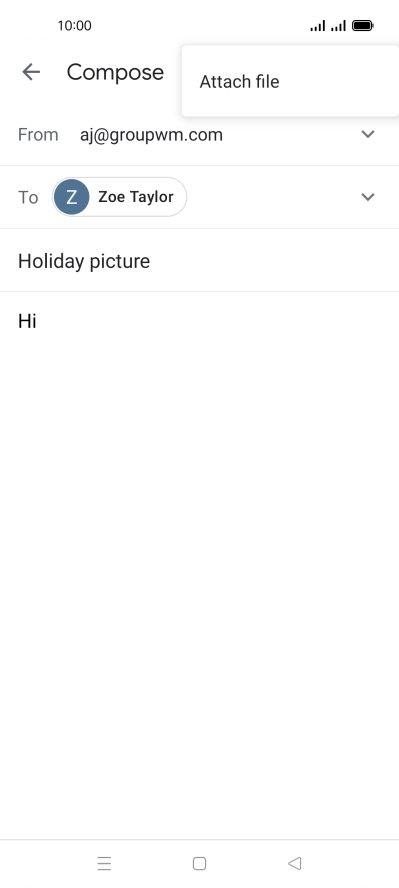 Press Attach file and go to the required folder.