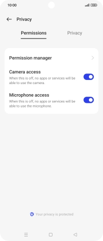 Press Permission manager.