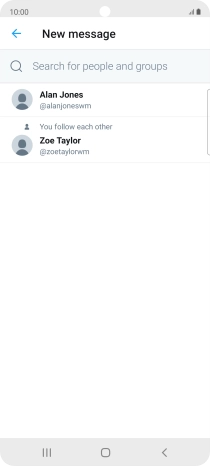 Press the search field.