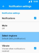 Select Notifications to turn on the function.