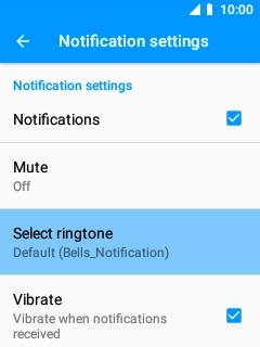 Select Notifications to turn on the function.