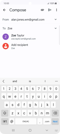 Press the required contact.