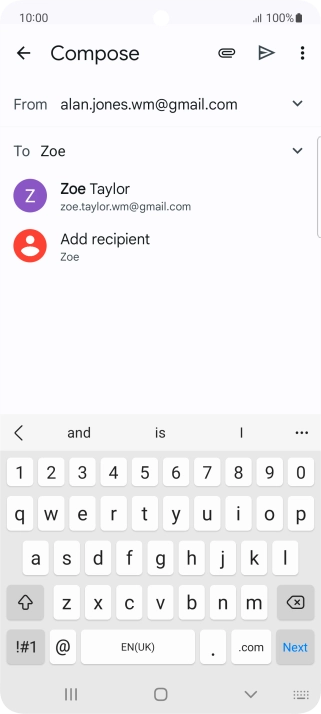 Press the required contact.