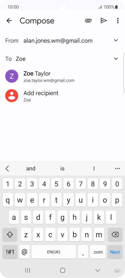 Press the required contact.