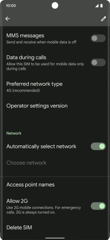 Press Delete SIM and follow the instructions on the screen to delete your eSIM.