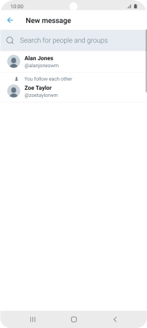 Press the search field.
