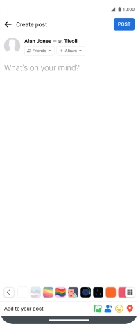 Press the text input field.