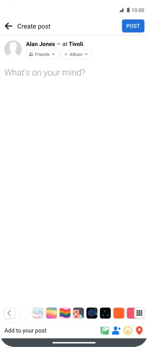 Press the text input field.