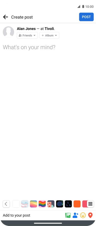 Press the text input field.