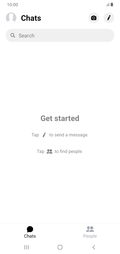 Press the search field and key in the first letters of the recipient's name.