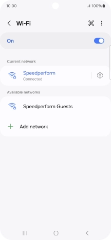 Press the settings icon next to the Wi-Fi network you're connected to.