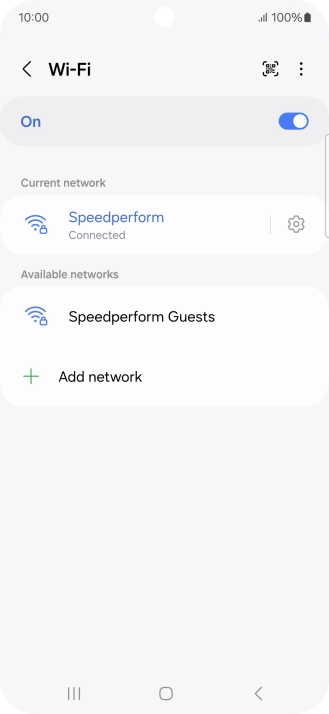 Press the settings icon next to the Wi-Fi network you're connected to.