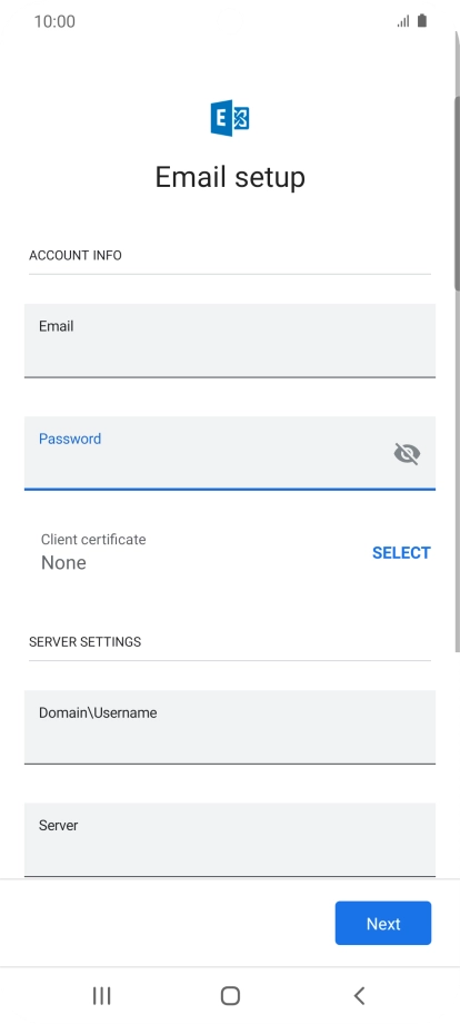 To turn on the function, press SELECT and follow the instructions on the screen to install the required certificate.