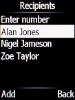 Select the required contact.