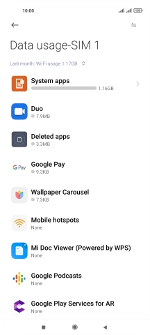 Press the drop down list.