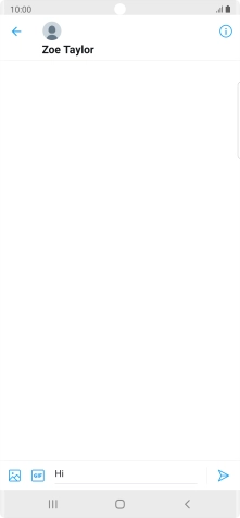 Write the required message and press the send icon.