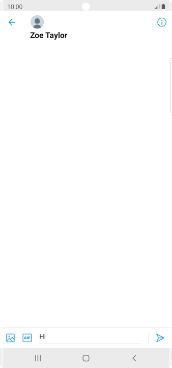 Write the required message and press the send icon.