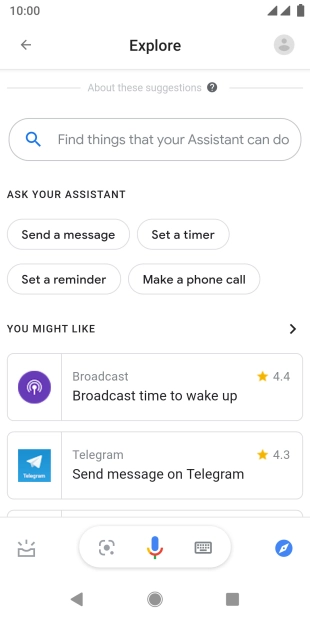 Press the profile icon.