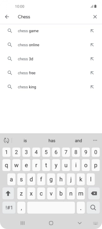 Key in the name or subject of the required app and press the search icon.