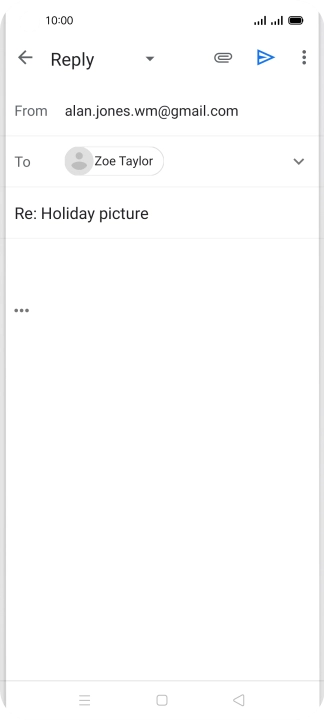 Press the text input field and key in the required text.