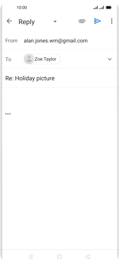 Press the text input field and key in the required text.