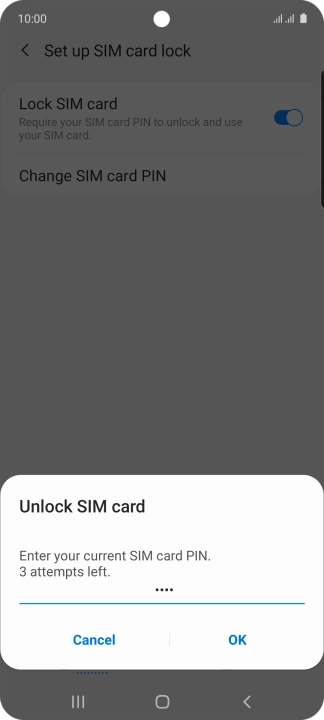 Key in your PIN and press OK.