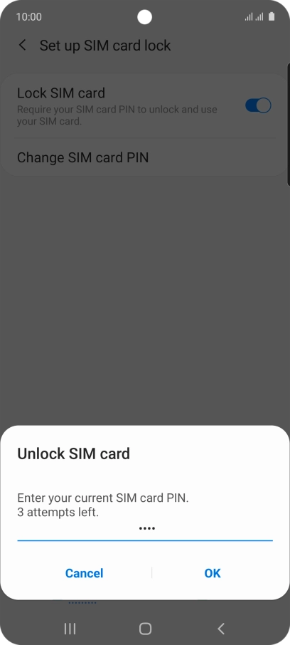 Key in your PIN and press OK.